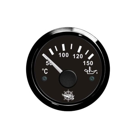 Osculati oil temperature gauge 50/150° black/black