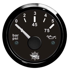 Osculati oil pressure indicator 0/5 bar black/black