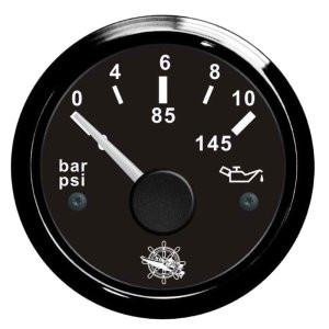 Osculati oil pressure indicator 0/10 bar black/black