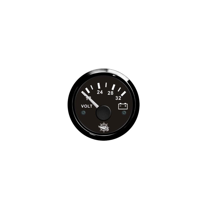 Osculati voltmeter 18/32V black/black