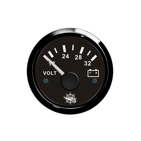 Osculati voltmeter 18/32V black/black