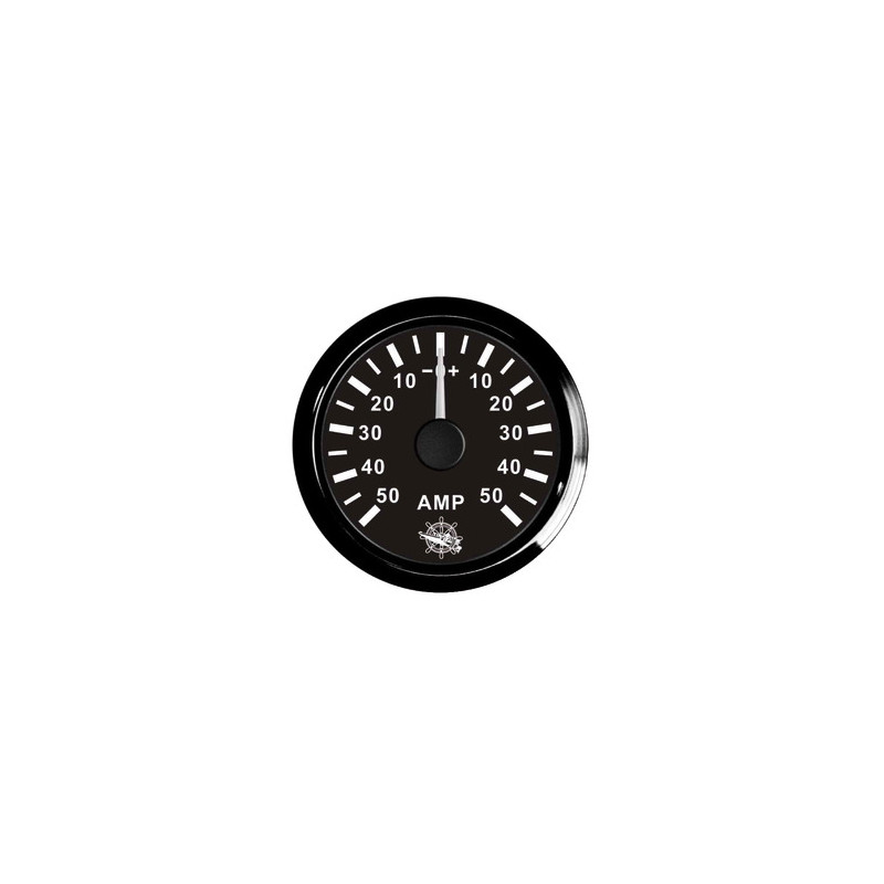 Osculati ammeter w/shunt 50 A black/black