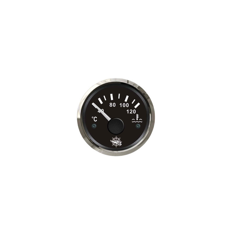 Osculati water temperature gauge 40/120° black/glossy