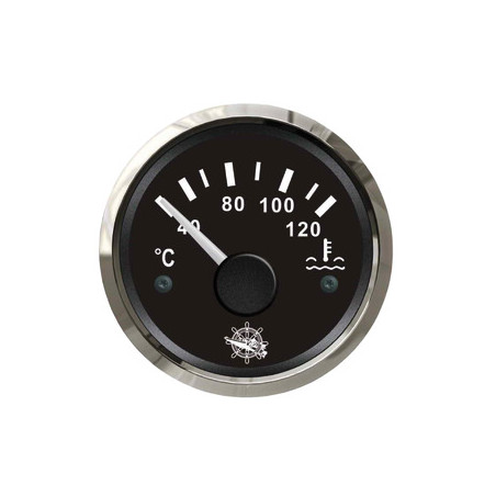 Osculati water temperature gauge 40/120° black/glossy