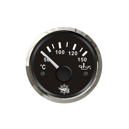 Osculati oil temperature gauge 50/150° black/glossy