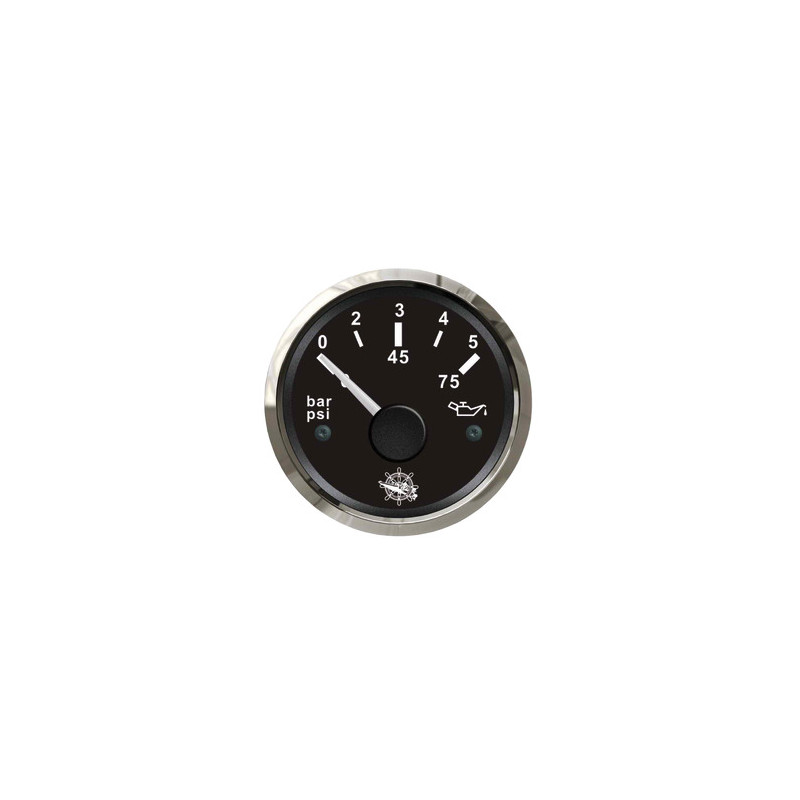 Osculati oil pressure indicator 0/5 bar black/glossy