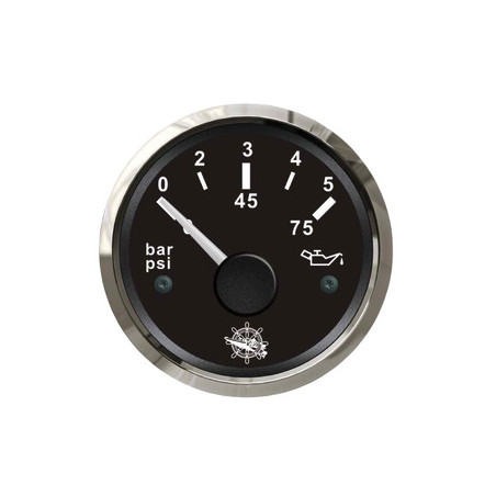 Osculati oil pressure indicator 0/5 bar black/glossy