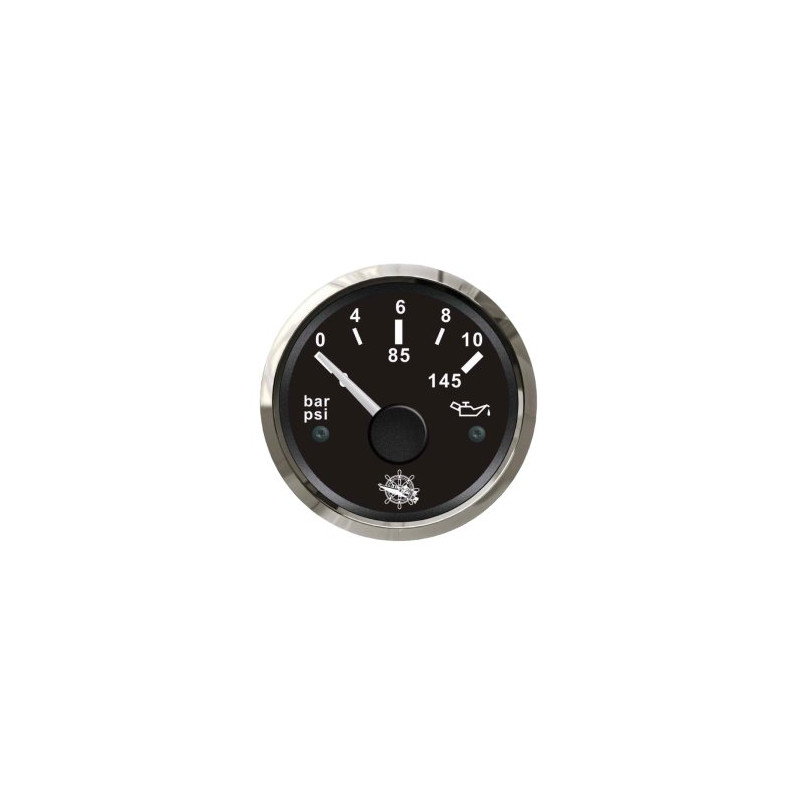 Osculati oil pressure indicator 0/10 bar black/glossy