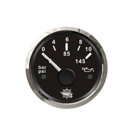 Osculati oil pressure indicator 0/10 bar black/glossy