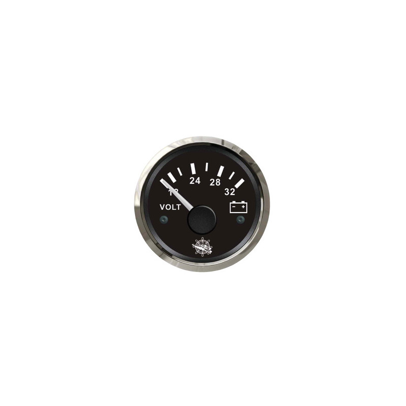 Osculati voltmeter 18/32V black/glossy