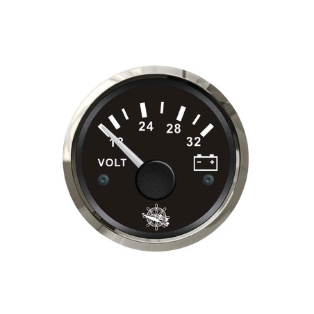 Osculati voltmeter 18/32V black/glossy