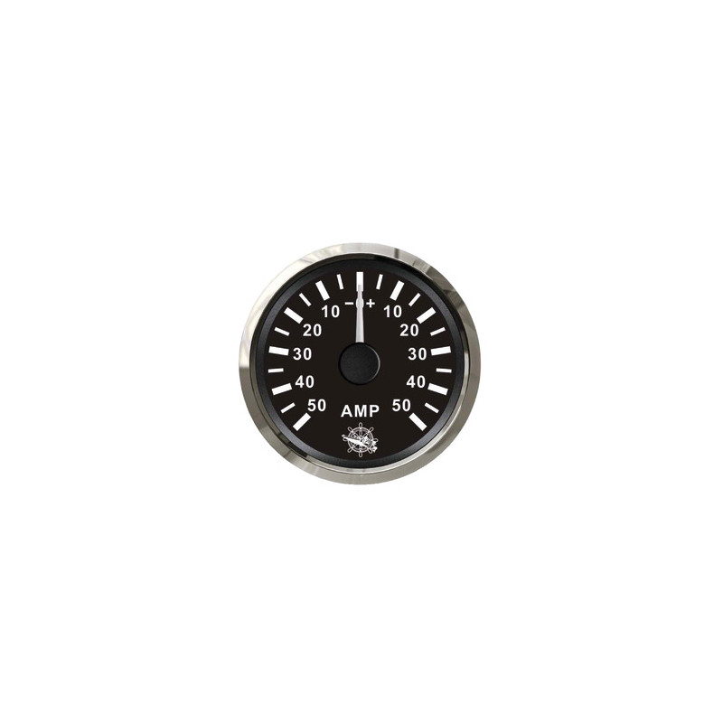 Osculati ammeter w/shunt 50A black/glossy