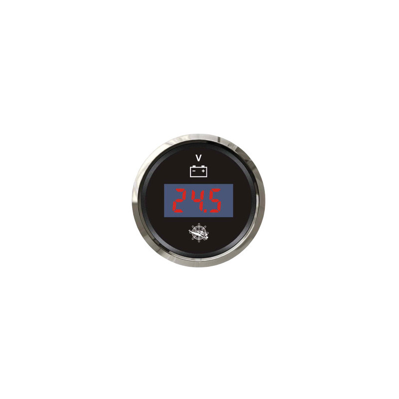 Osculati digital voltmeter 8/32V black/glossy