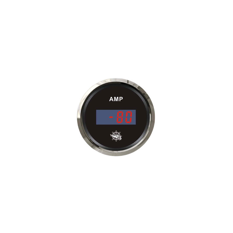 Osculati digital ammeter w/shunt black/glossy