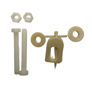 Vastzetbout + moer (2x) kunststof bril