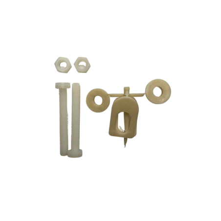 Vastzetbout + moer (2x) kunststof bril