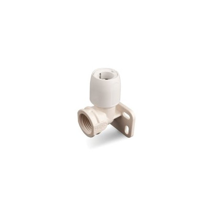 Hep2O Wall Plate Elbow White 1/2 x 15 mm