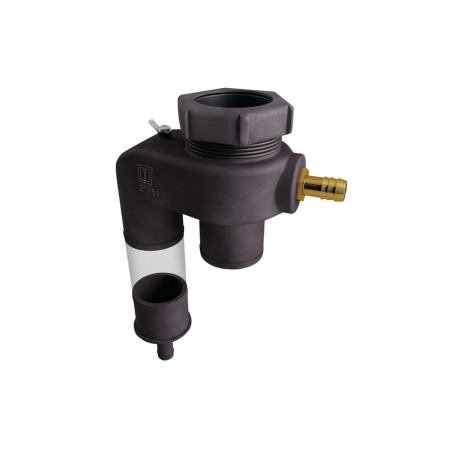 Vetus Brandstof-overloop type FSA, voor dekdop en vulslang Ø 38 mm, ontluchting Ø 16 mm