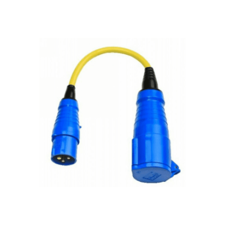 Adapterkabel 16A naar 32A/250V-CEE-stekker 16A/CEE-koppeling 32A