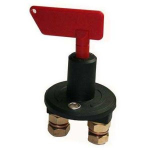 Hoofdstroomschakelaar met rode sleutel