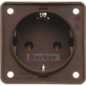 2-polige wandcontactdoos met randaarde