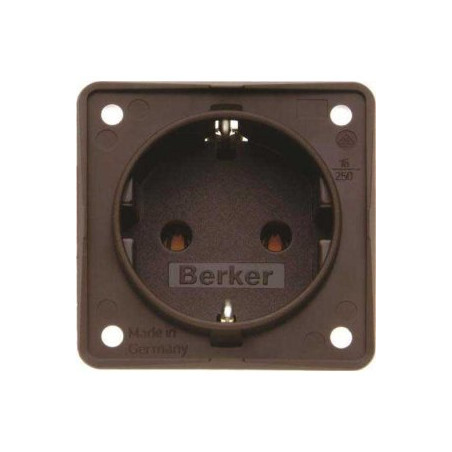 2-polige wandcontactdoos met randaarde