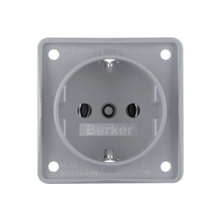 2-polige wandcontactdoos met randaarde