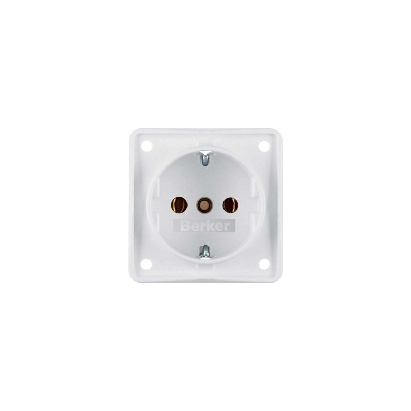 2-polige wandcontactdoos met randaarde