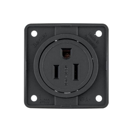 Berker contactdoos Amerikaans systeem zwart ul/csa integro