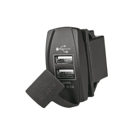 USB-A + USB-A poort voor Carling inbouwframe