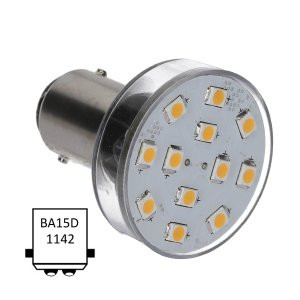 NauticLed Ba15D-R12-WW