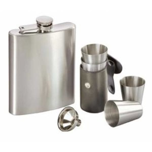 RVS heupfles set "Major"