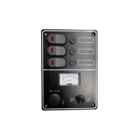 Schakelpaneel 3-voudig met meter