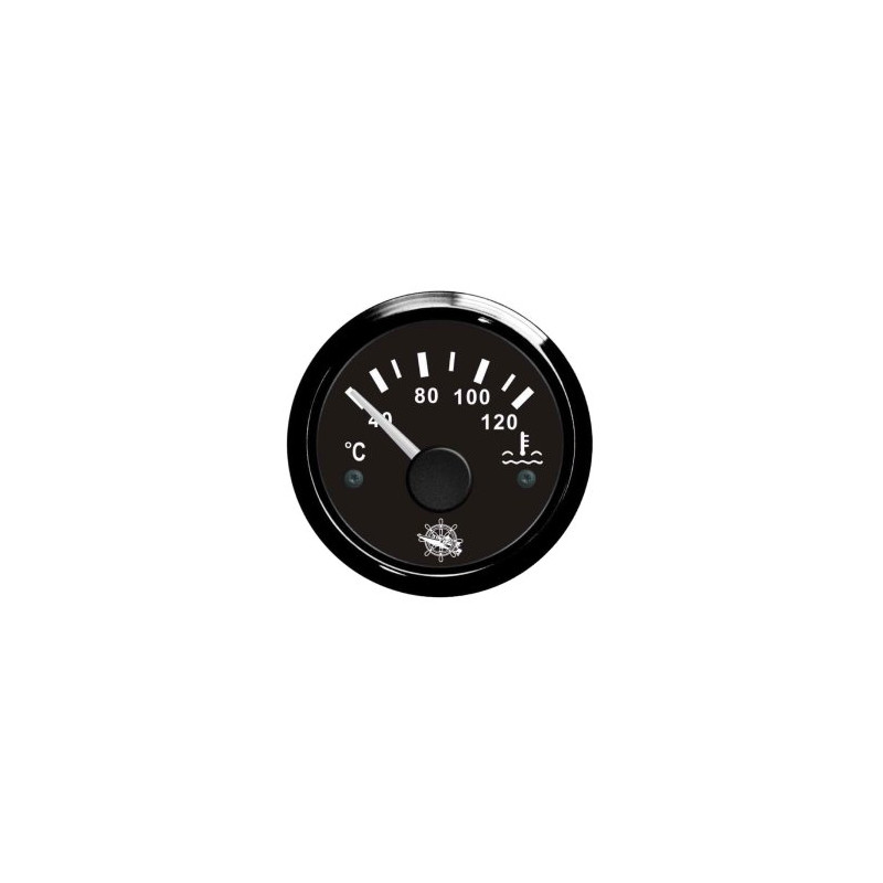 Osculati water temperature gauge 40/120° black/black