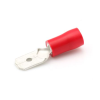 Tongstekkers en vlakstekkers 6.3 x 0.8 mm rood