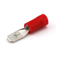 Tongstekkers en vlakstekkers 4.8 x 0.5 mm rood