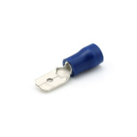 Tongstekkers en vlakstekkers 6.3 x 0.8 mm blauw
