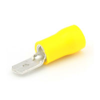 Tongstekkers en vlakstekkers 6.3 x 0.8 mm geel