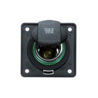 Wandcontactdoos 12/24V voor 20mm penstekker met deksel