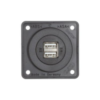 Oplaadcontactdoos USB A+A 12V