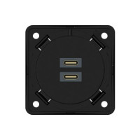 Oplaadcontactdoos USB C+C 230V